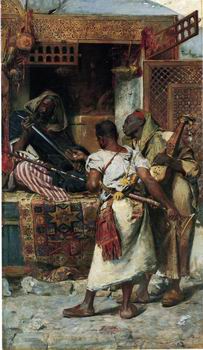 Arab or Arabic people and life. Orientalism oil paintings  434